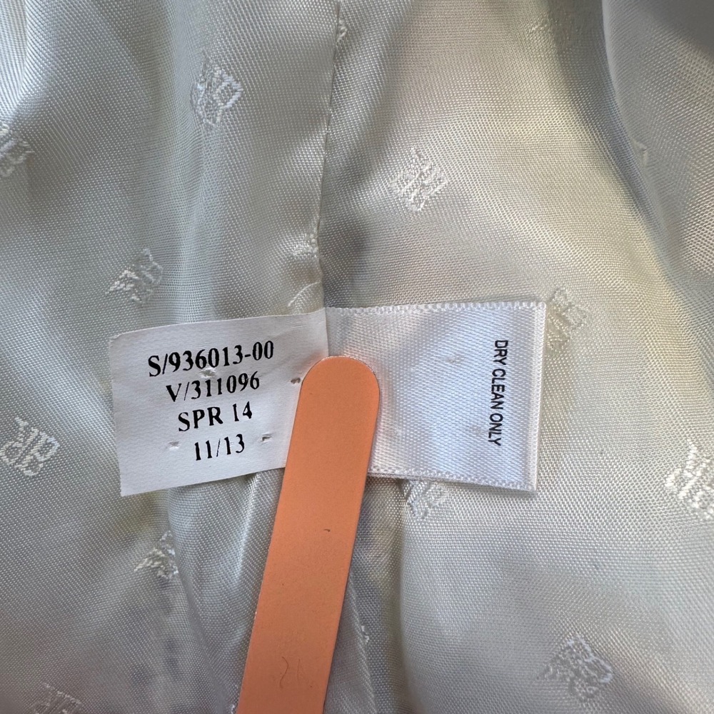 BANANA REPUBLIC TALL Yellow Black & White Tweed Zip Front Blazer Jacket | 6 Tall - Picture 11 of 13